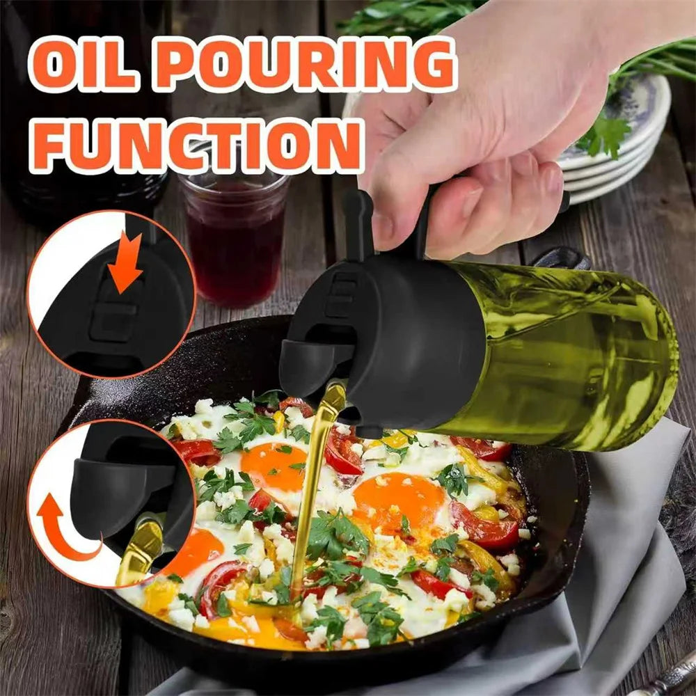 Glas-Ölspender mit Sprüh- und Ausgießfunktion